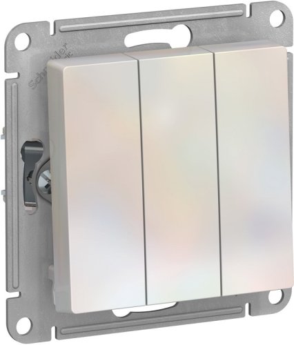 Выключатель без рамки Systeme Electric AtlasDesign 3-кл. жемчуг картинка